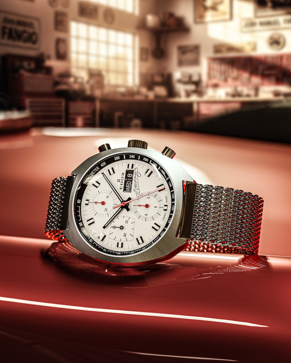 Edox Sportsman Fangio Limited Edition Watch 01132 3G BEAN Image 9