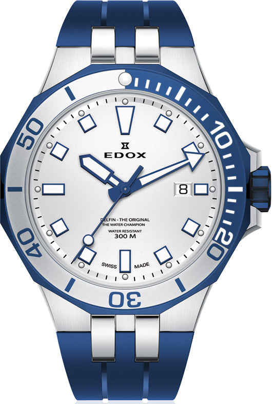 Edox Watch Delfin Diver 3 Hands 53015 357BUCA AIBU Image 1