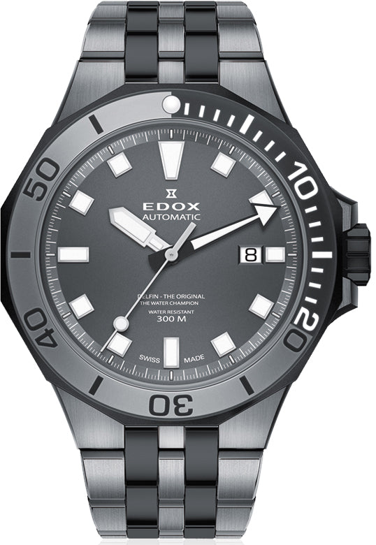 Edox Watch Delfin Diver 3 Hands 80110 357GNM GIN Image 1