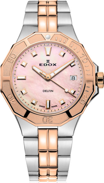 Edox Watch Delfin Diver Date Lady 53020 357RM ROR Image 1
