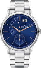Edox Watch Les Vauberts Day Date Retrograde 34500 3M BUIR Image 1