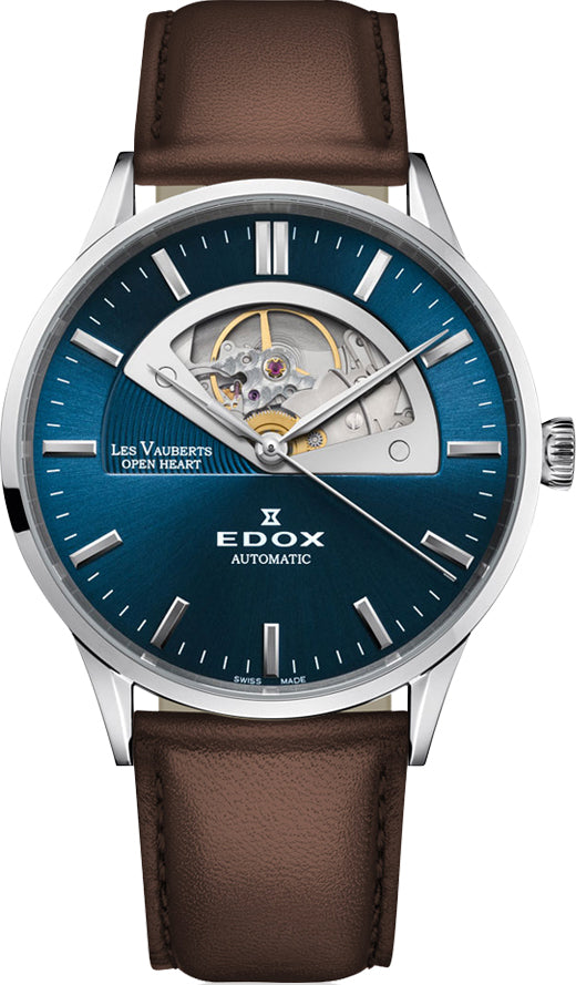 Edox Watch Les Vauberts Open Heart Automatic 85014 3C1 BUIN Image 1