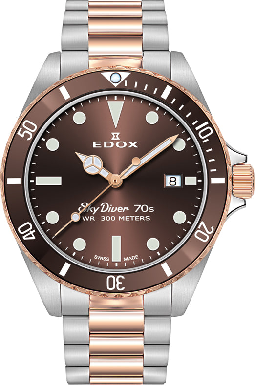 Edox Watch Skydiver 3 Hands Quartz 53017 357RBRM BRI Image 1