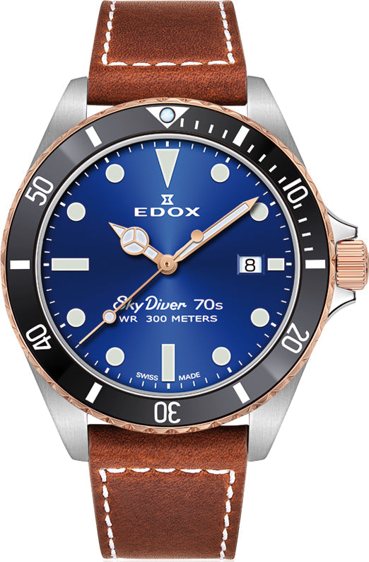 Edox Watch Skydiver 3 Hands Quartz 53017 357RNC BUI Image 1