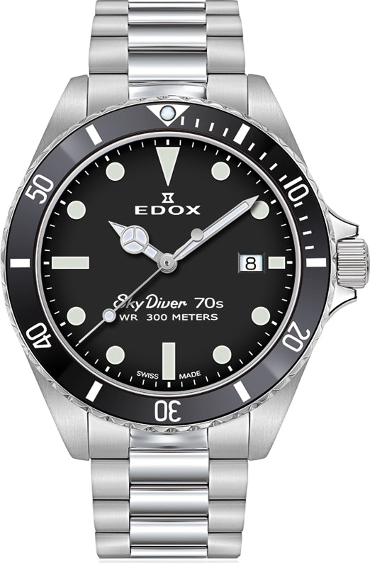 Edox Watch Skydiver 3 Hands Quartz 53017 3NM NI Image 1