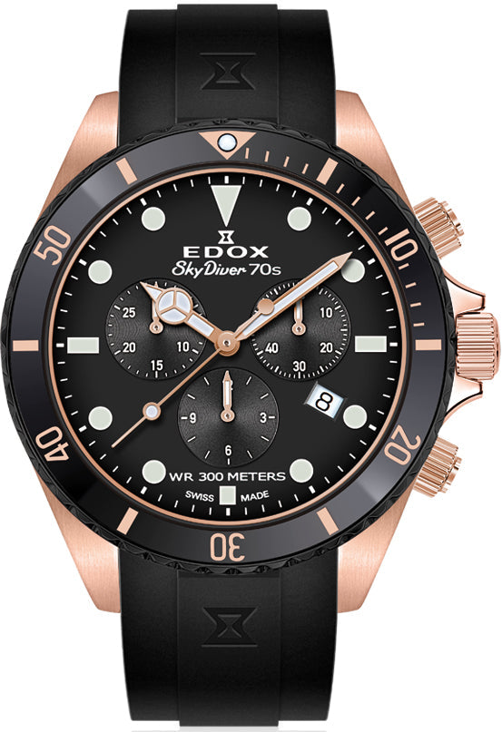 Edox Watch Skydiver Chrono Quartz 10238 37RNNCA NI Image 1