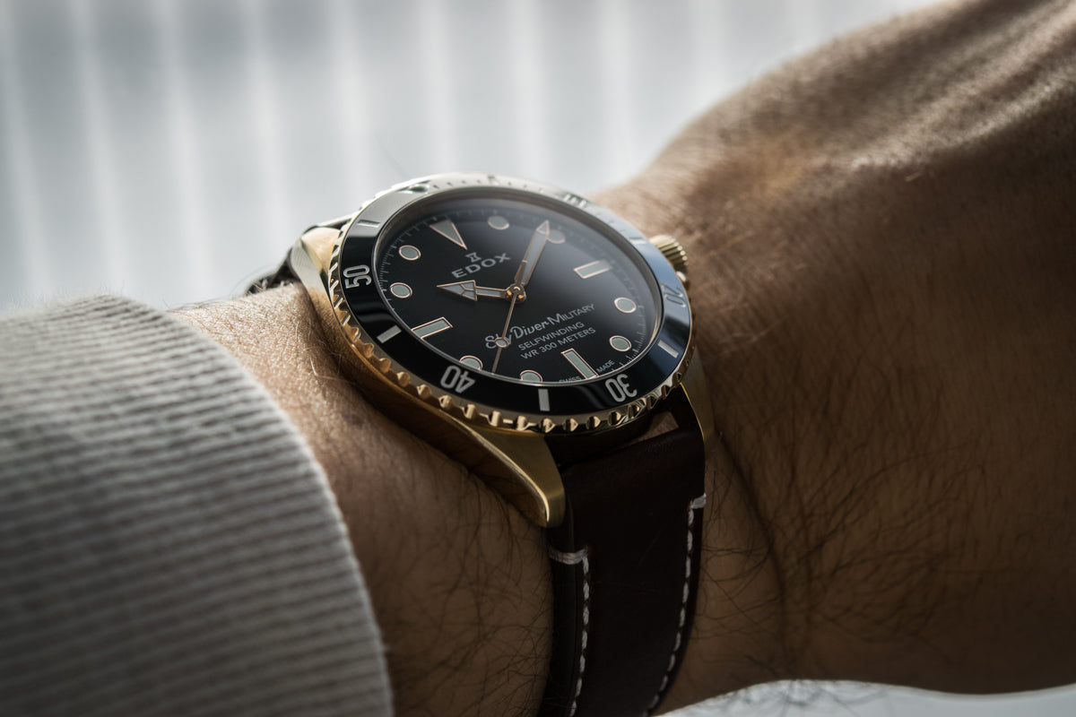 Edox Watch Skydiver Military Limited Edition 80115 BRZN NDR Image 12