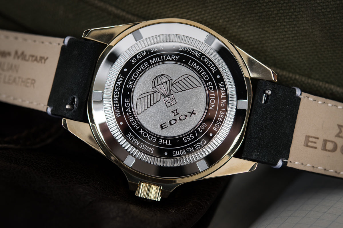 Edox Watch Skydiver Military Limited Edition 80115 BRZN NDR Image 13