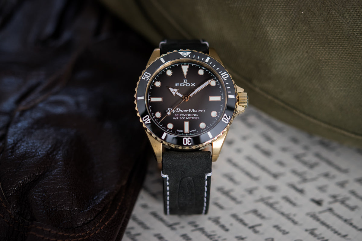 Edox Watch Skydiver Military Limited Edition 80115 BRZN NDR Image 15