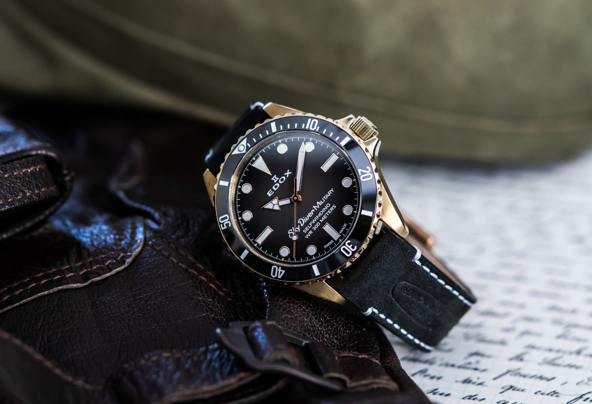 Edox Watch Skydiver Military Limited Edition 80115 BRZN NDR Image 16