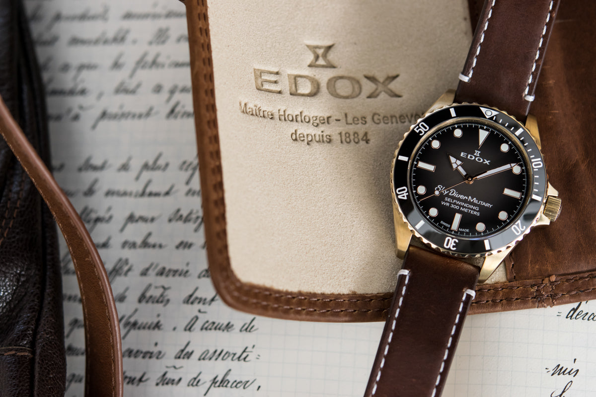 Edox Watch Skydiver Military Limited Edition 80115 BRZN NDR Image 17