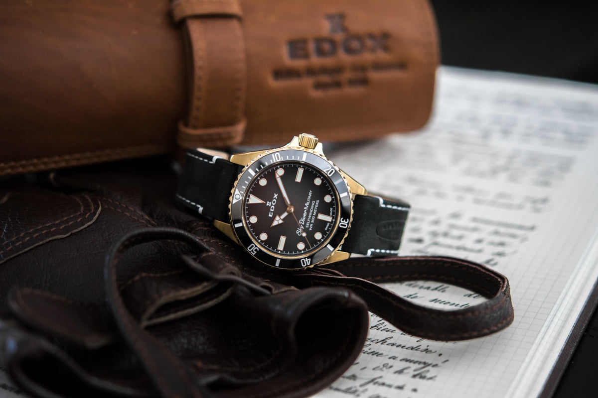 Edox Watch Skydiver Military Limited Edition 80115 BRZN NDR Image 18