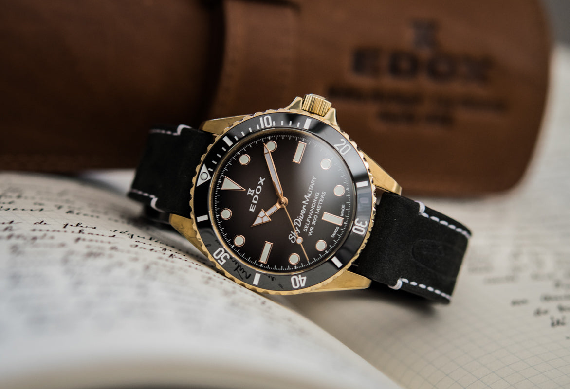 Edox Watch Skydiver Military Limited Edition 80115 BRZN NDR Image 19