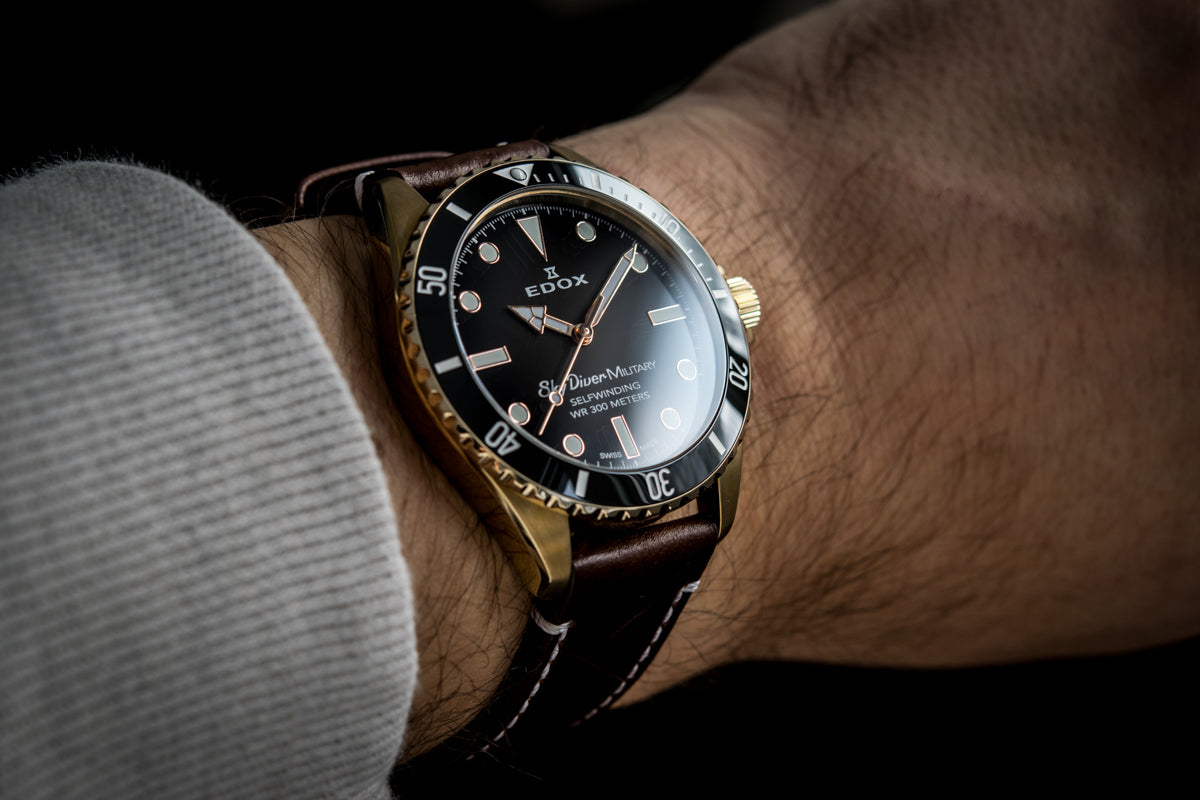 Edox Watch Skydiver Military Limited Edition 80115 BRZN NDR Image 5