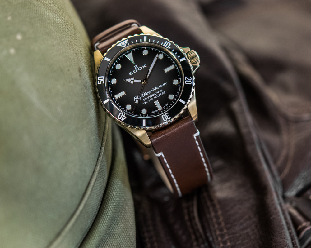 Edox Watch Skydiver Military Limited Edition 80115 BRZN NDR Image 6