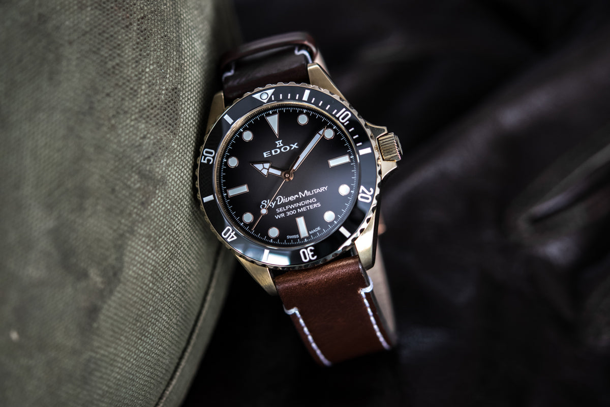 Edox Watch Skydiver Military Limited Edition 80115 BRZN NDR Image 9