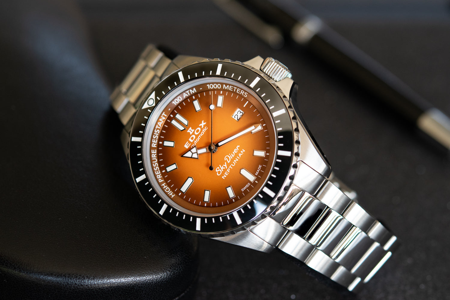 Edox Watch Skydiver Neptunian Automatic D 80120 3NM ODN Image 3