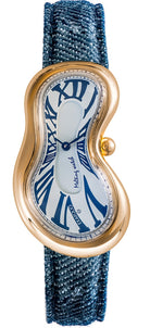 Exaequo Classic Melting PVD Yellow Gold White Denim Watch EX0002.0012 Image 1