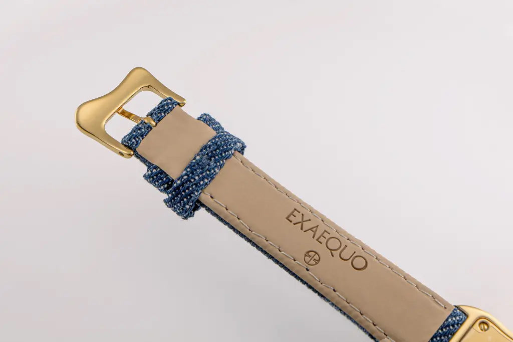 Exaequo Classic Melting PVD Yellow Gold White Denim Watch EX0002.0012 Image 5
