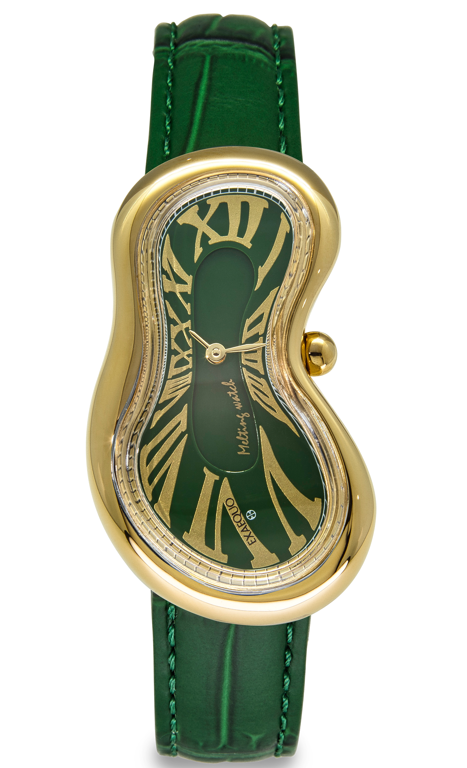 Exaequo Classic Melting Watch PVD Yellow Gold Green Dial Watch EX0002.0005 Image 1