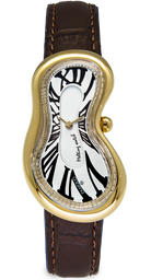 Exaequo Classic Melting Watch PVD Yellow Gold White Dial Watch EX0002.0002 Image 1