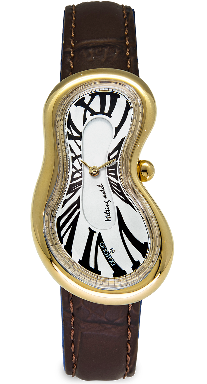 Exaequo Classic Melting Watch PVD Yellow Gold White Dial Watch EX0002.0002 Image 1
