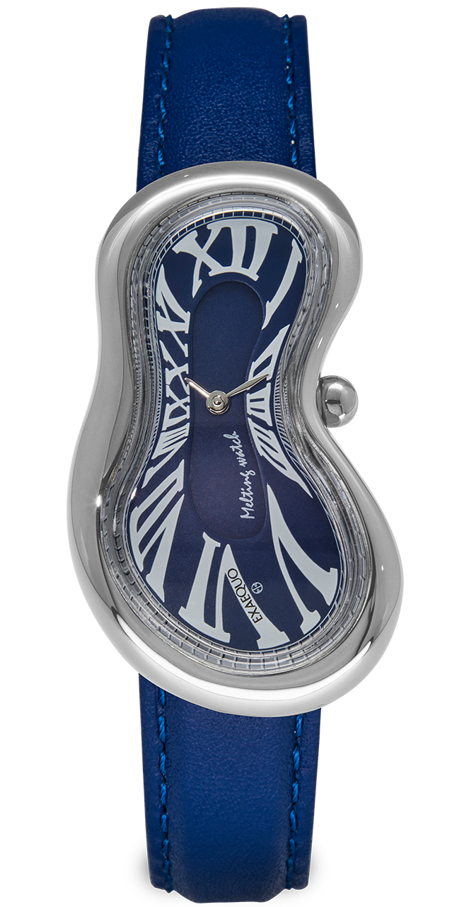 Exaequo Classic Melting Watch SS Blue Dial Watch EX0001.0004 Image 1