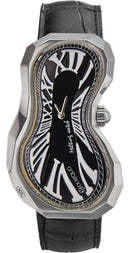 Exaequo Polyhedron 925 Silver Melting Black Dial Watch EX0101.0001 Image 1
