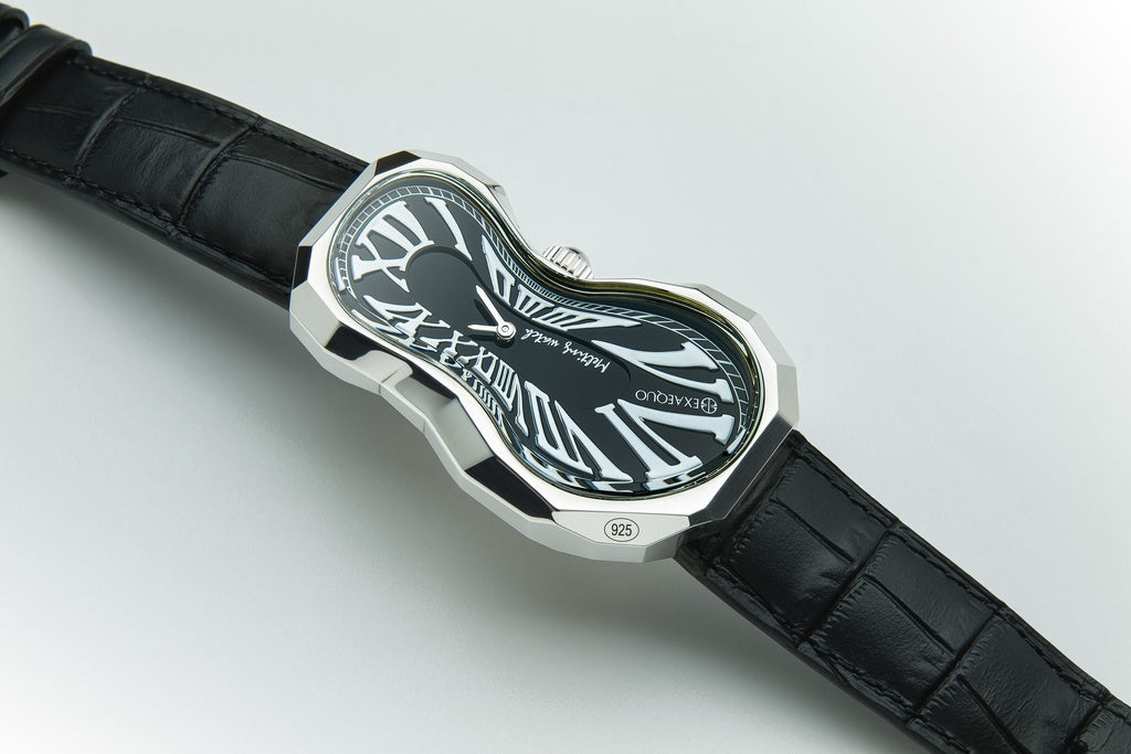 Exaequo Polyhedron 925 Silver Melting Black Dial Watch EX0101.0001 Image 2