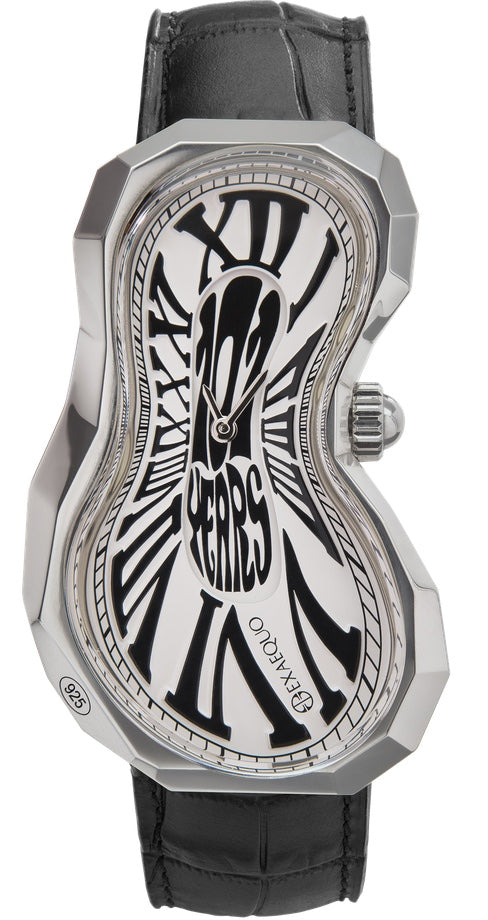 Exaequo Polyhedron 925 Silver Melting White Dial Watch EX0101.0101 Image 1