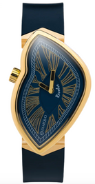Exaequo Revolve Melting IP Yellow Gold Blue Dial Watch EX0032.0004 Image 1
