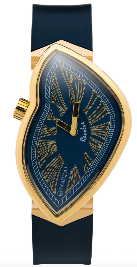 Exaequo Revolve Melting IP Yellow Gold Blue Dial Watch EX0032.0004 Image 1