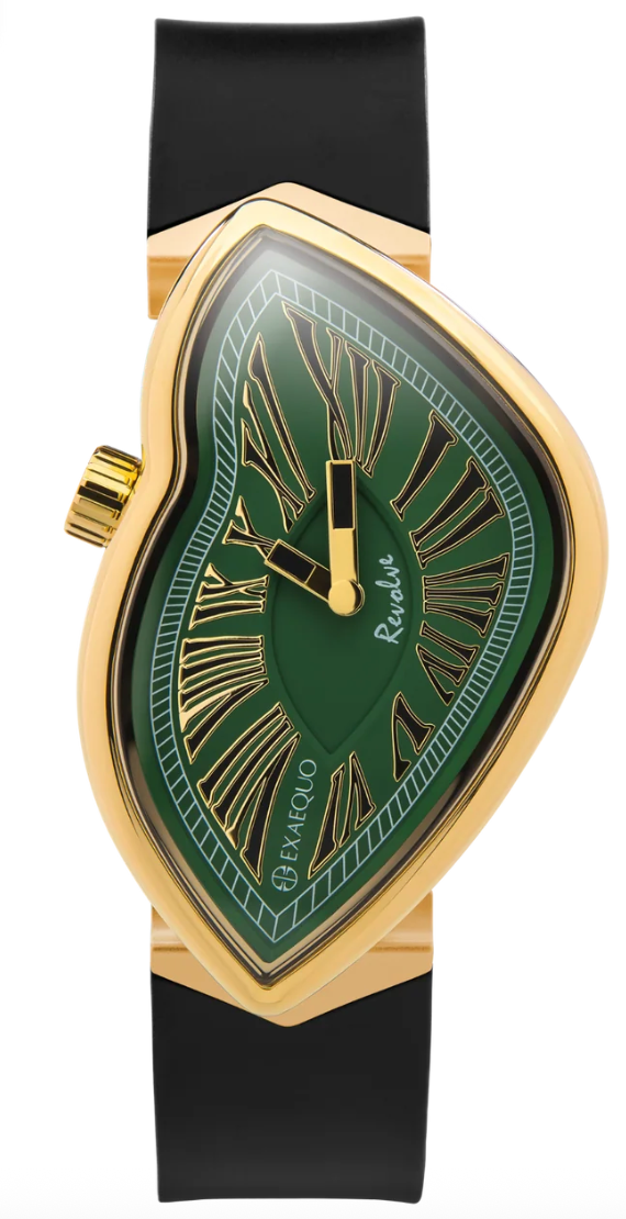 Exaequo Revolve Melting IP Yellow Gold Green Dial Watch EX0032.0005 Image 1
