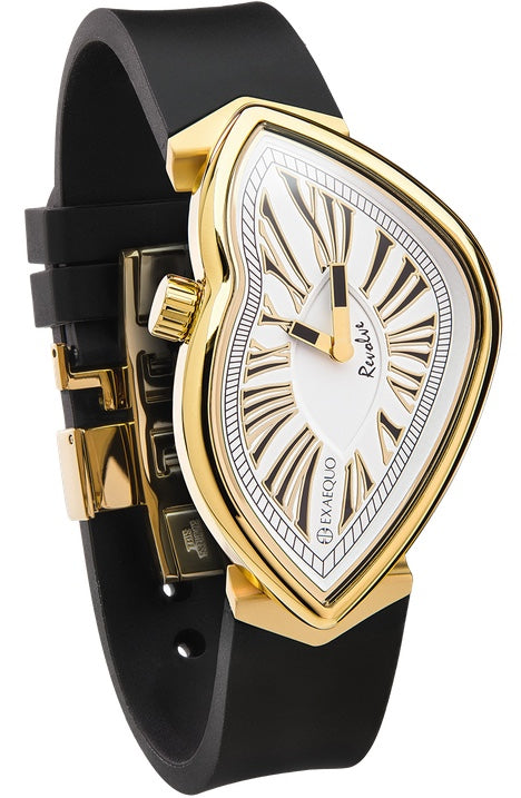 Exaequo Revolve Melting IP Yellow Gold White Dial Watch EX0032.0002 Image 2