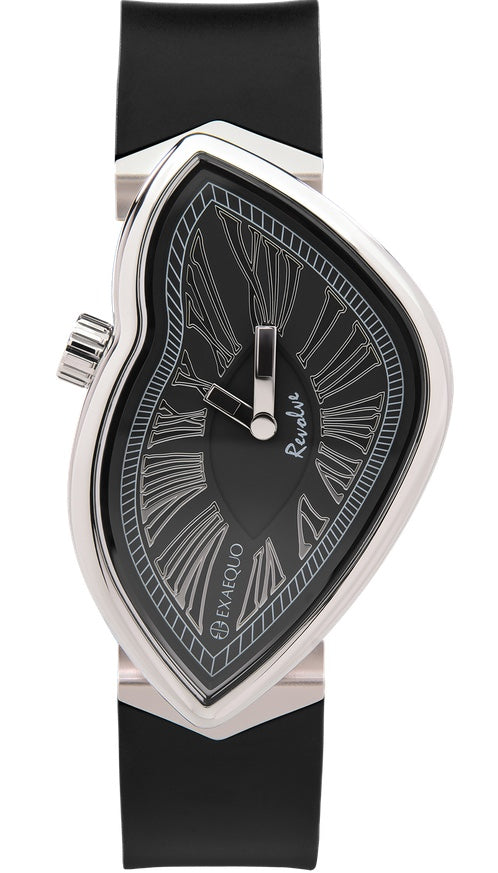 Exaequo Revolve Melting SS Black Dial Watch EX0031.0001 Image 1
