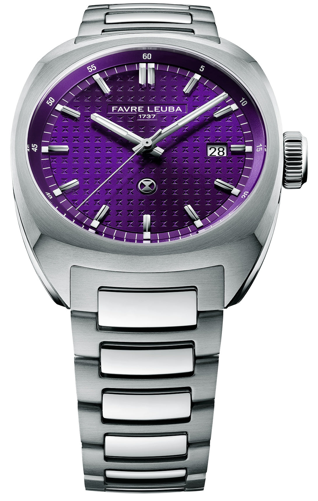 Favre Leuba Chief Date Royal Purple Bracelet Watch 00.20102.102.07.200 Image 2