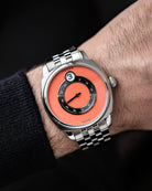 Fears Brunswick 40.5 Jump Hour Coral Lacquer Bracelet Watch BS240.500A.114.125 Image 3