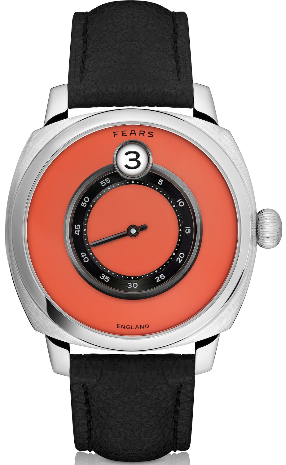 Fears Brunswick 40.5 Jump Hour Coral Lacquer Leather Watch BS240.500A.114.047 Image 1