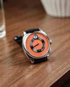 Fears Brunswick 40.5 Jump Hour Coral Lacquer Leather Watch BS240.500A.114.047 Image 4