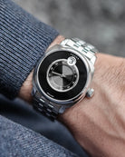 Fears Brunswick 40.5 Jump Hour Raven Black Bracelet Watch BS240.500A.113.125 Image 3