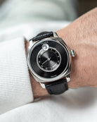 Fears Brunswick 40.5 Jump Hour Raven Black Leather Watch BS240.500A.113.047 Image 6