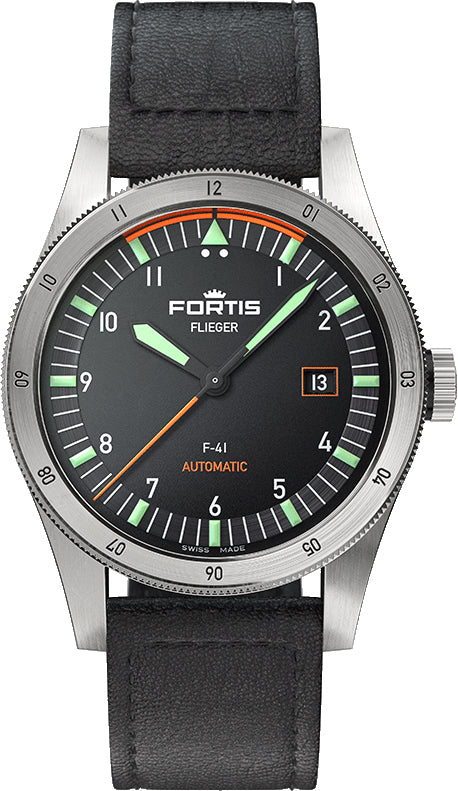 Fortis Flieger F-41 Automatic On Aviator Strap Watch F4220009 Image 1