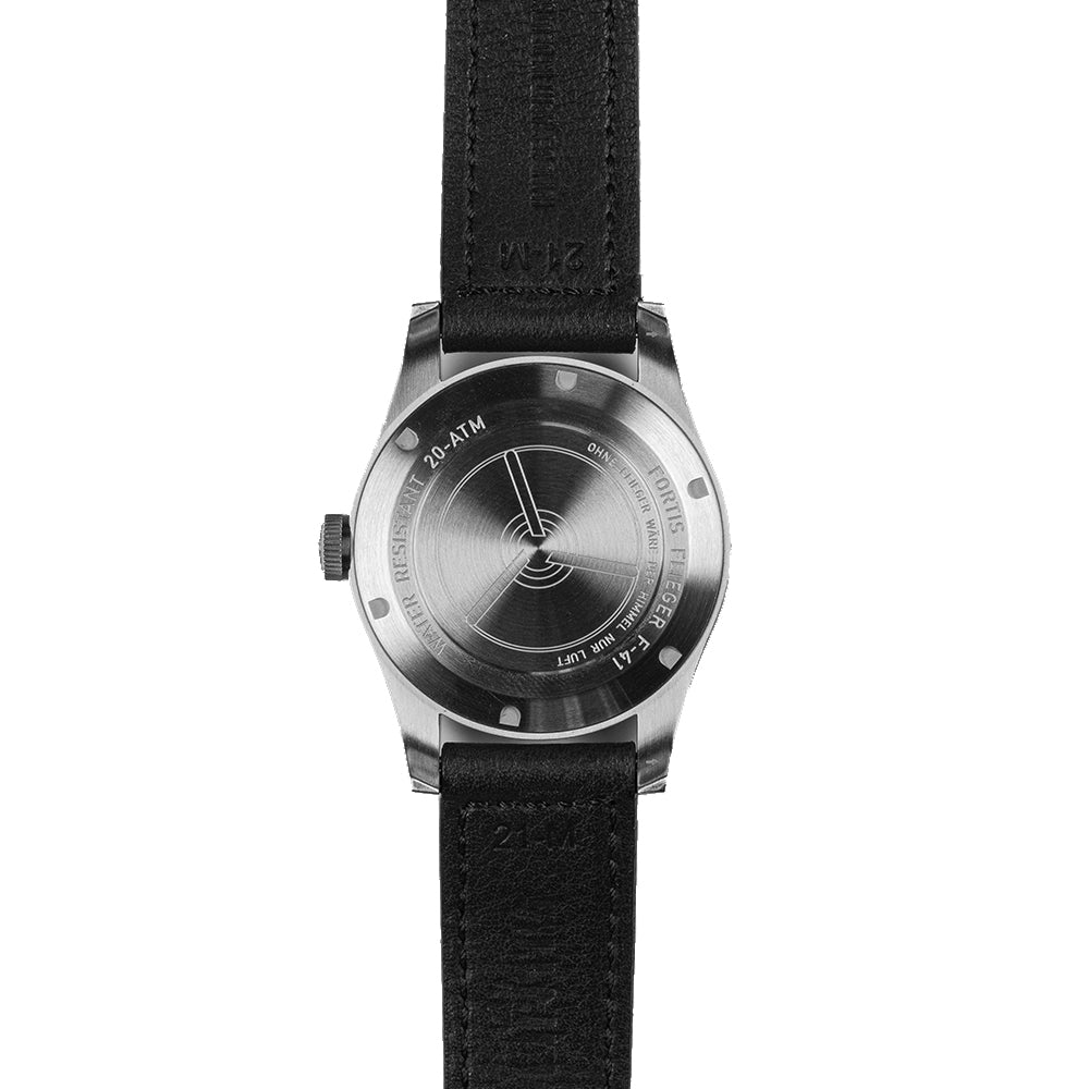 Fortis Flieger F-41 Automatic On Aviator Strap Watch F4220009 Image 6