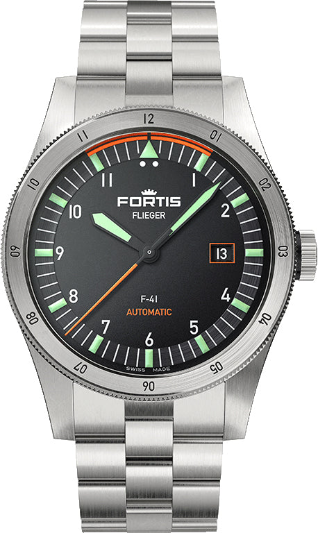 Fortis Flieger F-41 Automatic On Block Bracelet Watch F4220008 Image 1