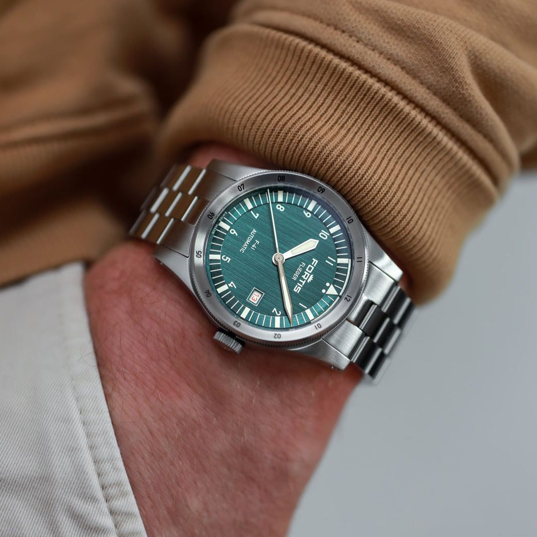 Fortis Flieger F-41 Automatic Petrol Watch F4220021 Image 2