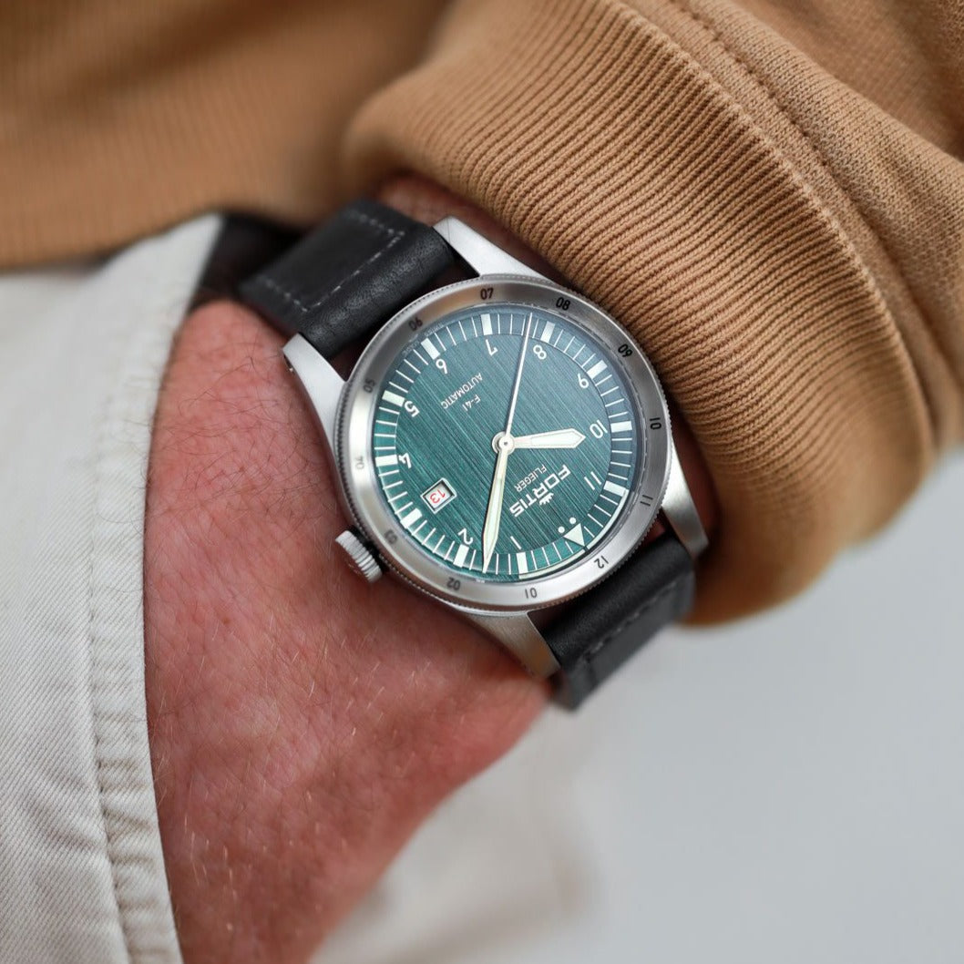 Fortis Flieger F-41 Automatic Petrol Watch F4220022 Image 2