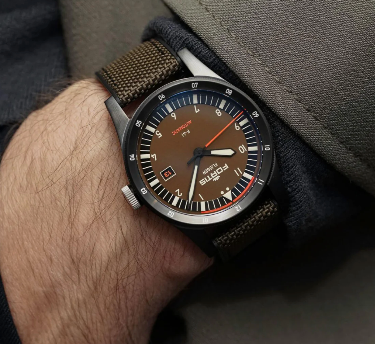 Fortis Flieger F-41 Tactical Green Watch F4220031 Image 4