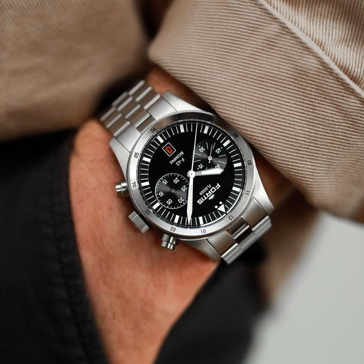 Fortis Flieger F-43 Bicompax Black Watch F4240006 Image 2