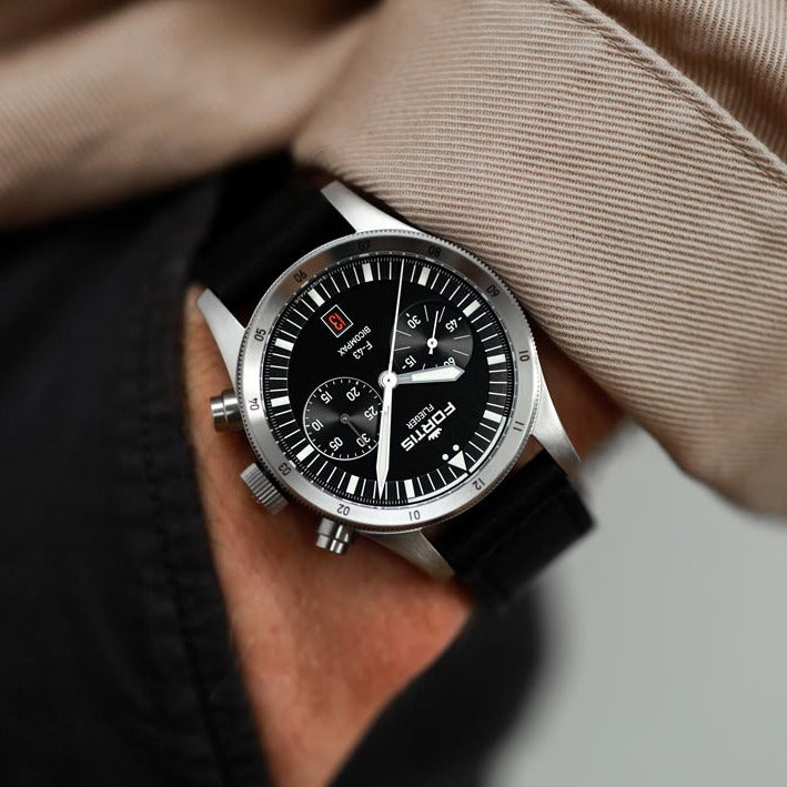 Fortis Flieger F-43 Bicompax Black Watch F4240007 Image 2