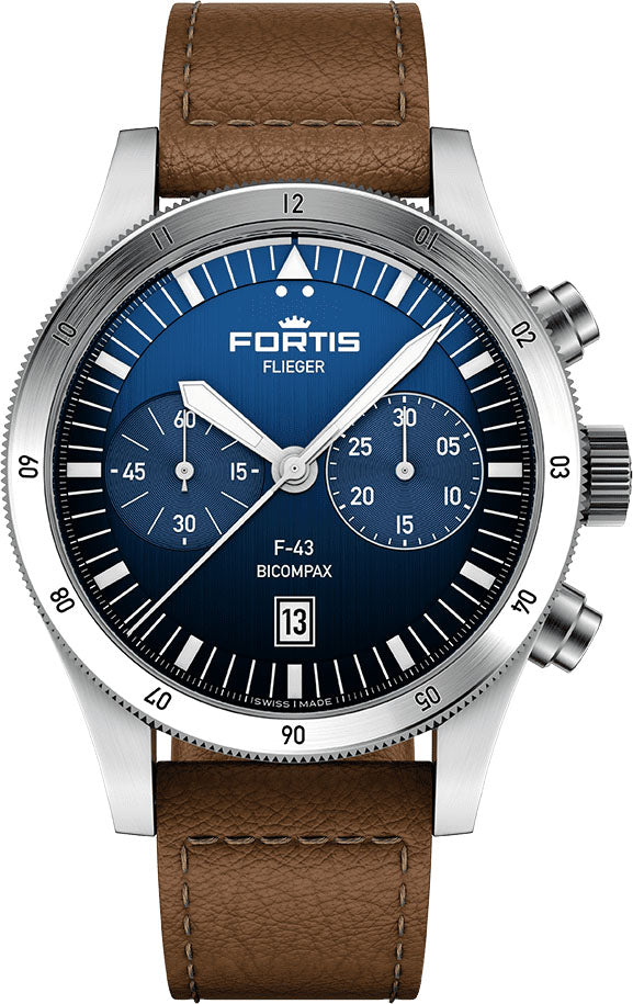 Fortis Flieger F-43 Bicompax Liberty Blue Watch F4240013 Image 1